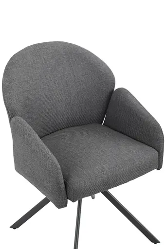 Armlehnstuhl - drehbar, Stoff, Grau