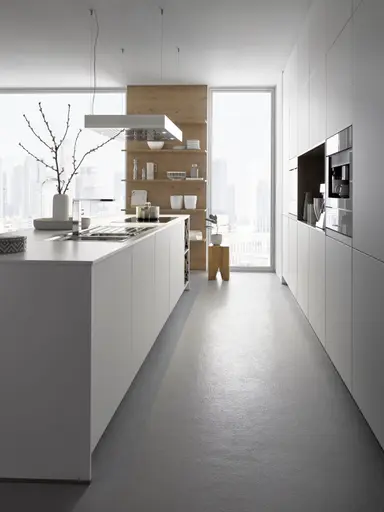 Inselküche 53.190 CO 13 519, Kristallweiß matt Antifingerprint