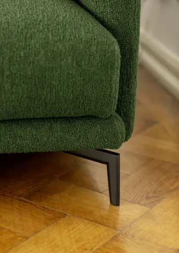 Ecksofa Cuneo - 2,5-Sitzer, Longchair rechts, Stoff, Grün