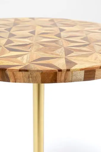 Beistelltisch- DH ca. 40x50 cm, Braun, Stahl, Gold