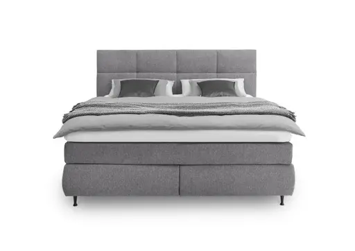  Boxspringbett ALICA- Liegefläche ca. 180x200 cm, Stoff, Anthrazit