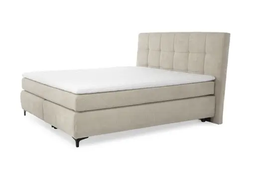 Boxspringbett- Ligefläche ca. 180x200 cm, Stoff, Beige