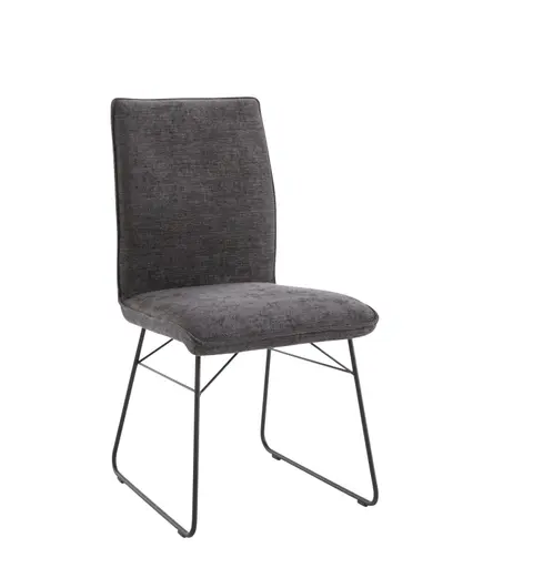 Stuhl Elda - Stoff, Anthrazit