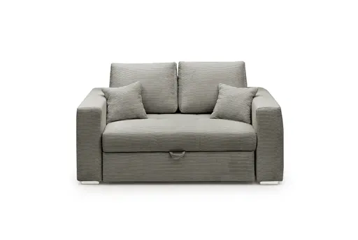 Sofa JORDEN 2 - 2-Sitzer inkl. Schlafftunktion mit Bettkasten, Stoff, Taupe