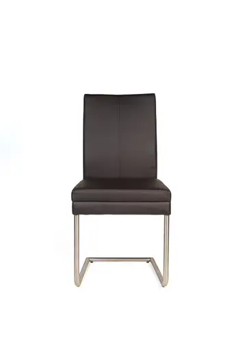 Freischwinger - Kunstleder, Dunkelbraun