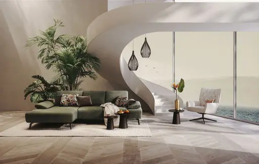 Drehsessel Maximilian - Stoff, Natur