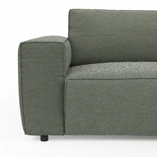 Ecksofa Lilaia - 2-Sitzer links, Ecke, 1,5-Sitzer Tief, Stoff, Olivgrün