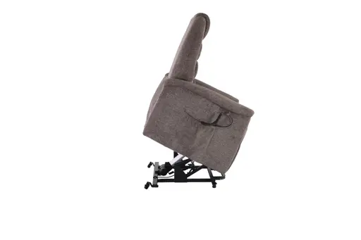 TV-Sessel MYRON - Aufstehhilfe, Relaxfunktion, Kopfteilverstellung, Stoff, Braun