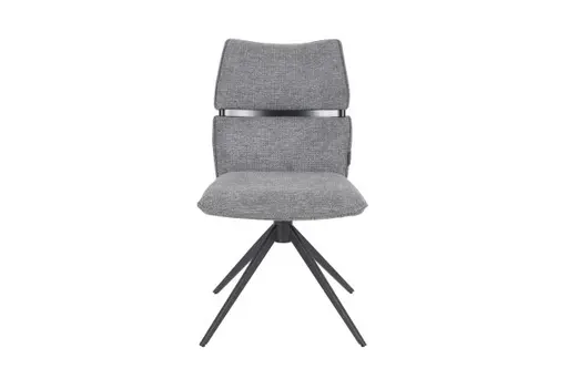 Stuhl MARJA - drehbar, Stoff, Grau
