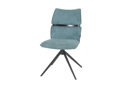 Stuhl MARJA - drehbar, Stoff, Türkis