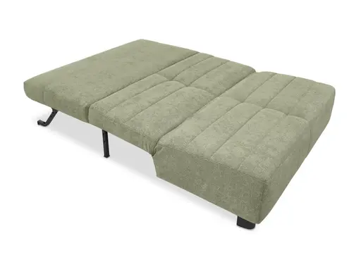 Faltsofa Easy - 2-Sitzer ohne Armlehne, ca. 140 cm inkl. Schlaffunktion, Stoff, Grün