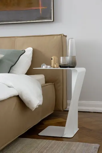 Bett Alvito - Liegefläche ca. 180x200 cm, Leder, Cappuccino