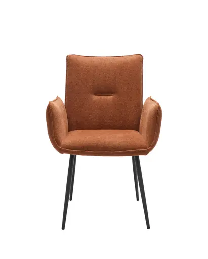 Armlehnstuhl MARCELA - Stoff, Kupfer