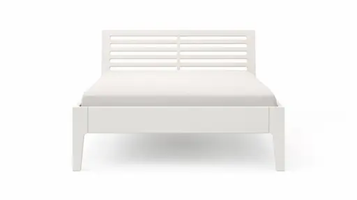 Bettgestell 1660 - Liegefläche ca. 140x200 cm, Kiefer massiv, Weiß