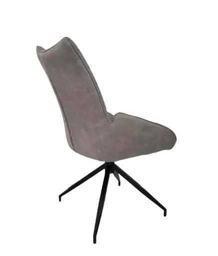 Stuhl MAUREEN - drehbar, Stoff, Grau