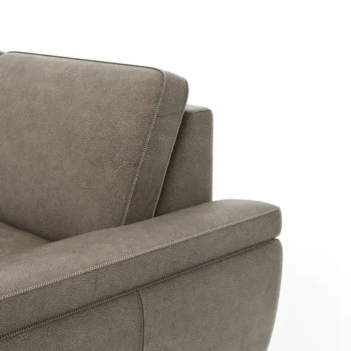 Wohnlandschaft Sommerville - Ecke links mit 2,5-Sitzer und Longchair rechts, Stoff, Braun