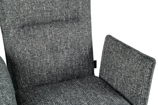Armlehnstuhl MARCIA - drehbar, Stoff, Grau