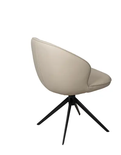 Stuhl MERRITH - drehbar, Leder, Latte