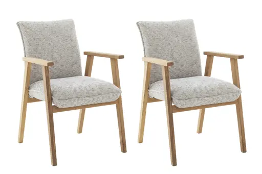 Armlehnstuhl - Stoff, Grau