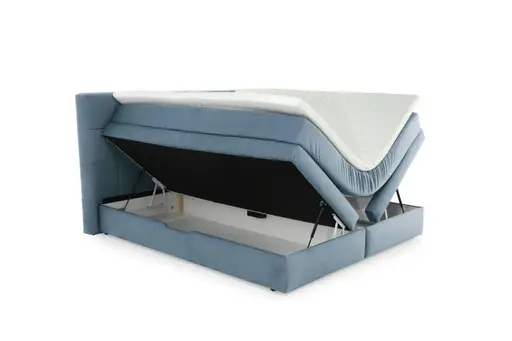 Boxspringbett- Liegefläche ca. 180x200 cm, Stoff, Türkis, Max