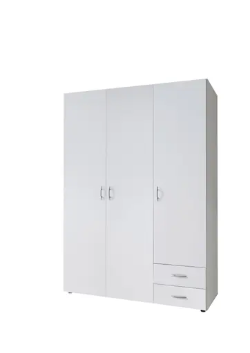 Drehtürenschrank- B ca. 120 cm, Weiß