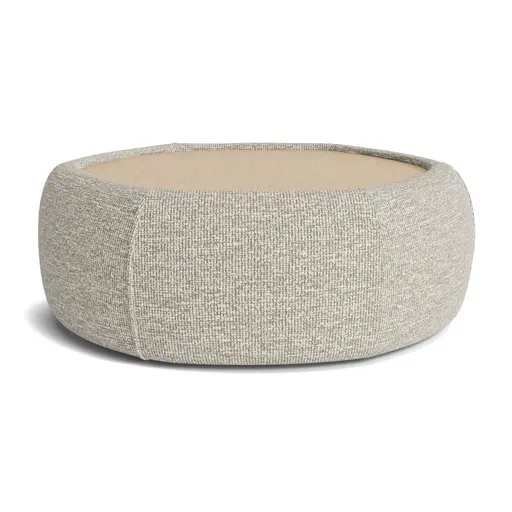 Hocker Serava/Honey - Large, mit Platte, Stoff, Sand