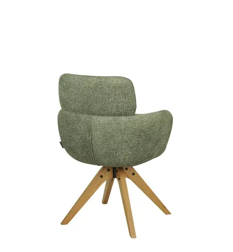 Armlehnstuhl MANJA - drehbar, Stoff, Grün