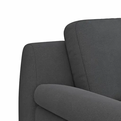 Ecksofa Tavira - 2,5-Sitzer mit Ecke rechts, Stoff, Anthrazit