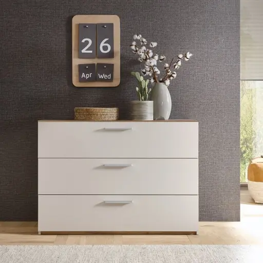 Kommode- Champagner, Holzdekor