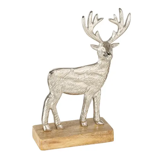 Deko-Hirsch -  BHT ca. 16x22x6 cm, Silber