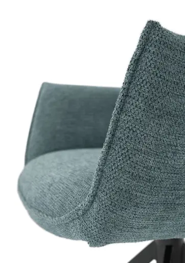 Armlehnstuhl MARJA - drehbar, Stoff, Türkis