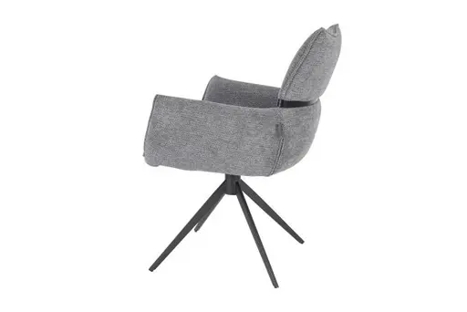 Armlehnstuhl MARJA - drehbar, Stoff, Grau