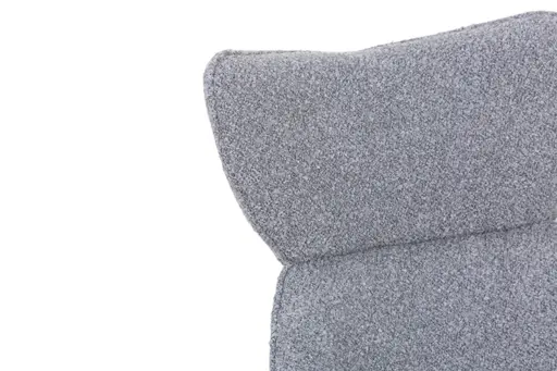 Stuhl MIRNA - drehbar, Stoff, Grau