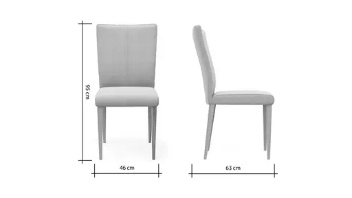 Stuhl Cosyra - Stoff, Beige