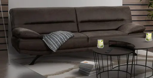 Sofa - 3-Sitzer, Stoff, Braun