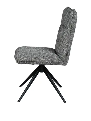 Stuhl MARCIA - drehbar, Stoff, Grau