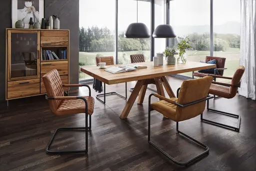 Armlehnstuhl Cambridge - Leder, Braun