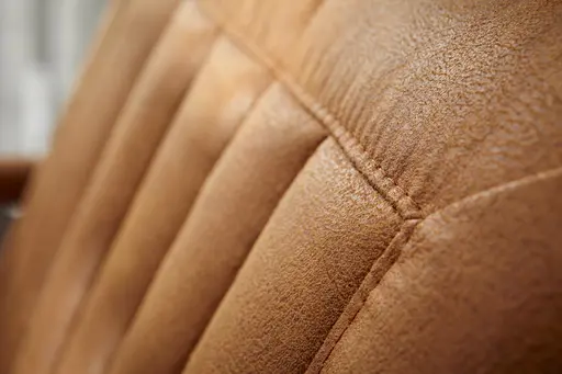 Armlehnstuhl Cambridge - Stoff, Cognac