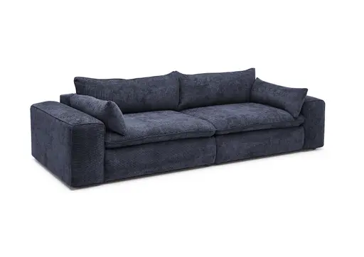 Sofa - 3-Sitzer, Stoff, Dunkelblau