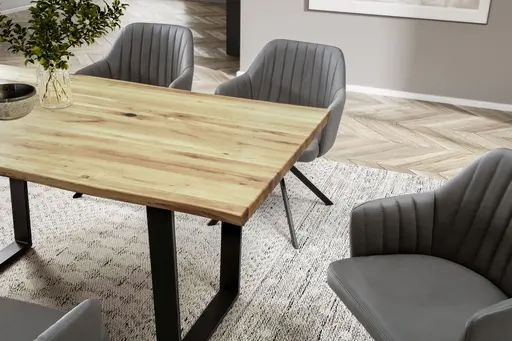 Esstisch - LB ca. 180x90 cm, Wildeiche massiv