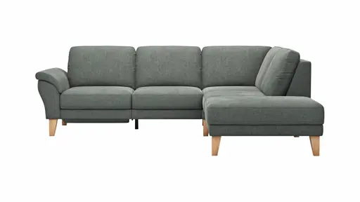 Ecksofa Rockport A - 2,5-Sitzer mit Ecke rechts inkl. Relaxfunktion (motorisch), Stoff, Grau