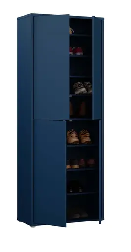 Schuhschrank FAID- B ca. 75 cm,  Schuhschrank, Blau