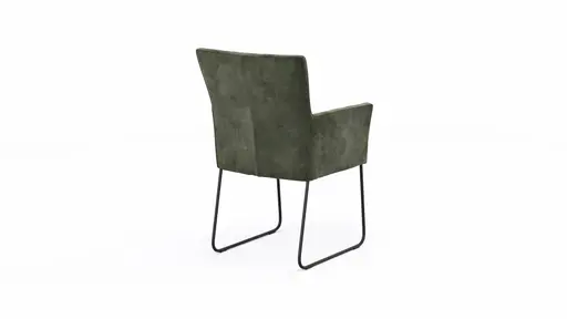 Armlehnstuhl 4110 - Stoff, Schlammgrün