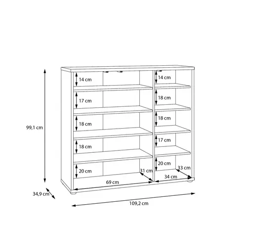 Schuhkommode FAID- Sand