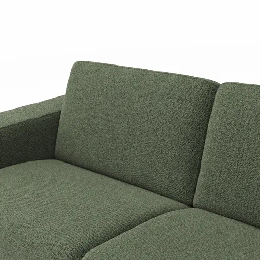 Sofa Nuoro - 2,5-Sitzer inkl. Schlaffunktion, Armlehne breit, Stoff, Olivgrün