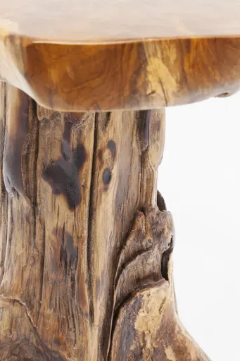 Beistelltisch- D ca. 40 cm,  Teak, Massivholz, Lackiert