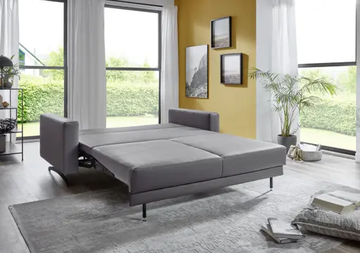 Sofa - Schlaffunktion, Stoff, Grau