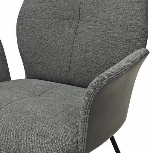 Armlehnstuhl Dinner - Stoff, Grau