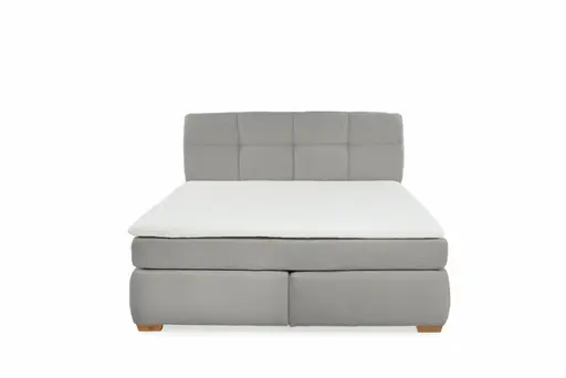 Boxspringbett JORINA MIX- Liegefläche ca. 180x200 cm, Stoff, Grau