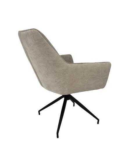 Armlehnstuhl MARYBEL - drehbar, Stoff, Latte Macchiato